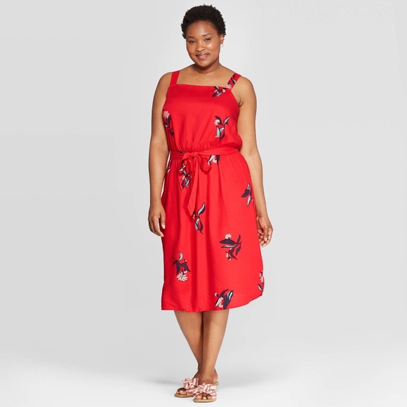 Ava & Viv Dresses & Skirts - Plus Size - Floral Print Square Neck Dress 👗